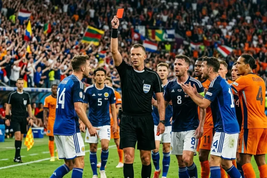 what happens if you get a red card in soccer
