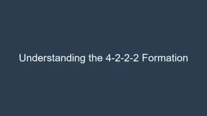 Understanding the 4-2-2-2 Formation in Soccer