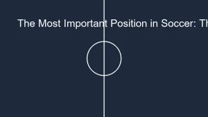 The Most Important Position in Soccer: The Heart of the Team