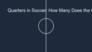 Quarters in Soccer: How Many Does the Game Actually Have?