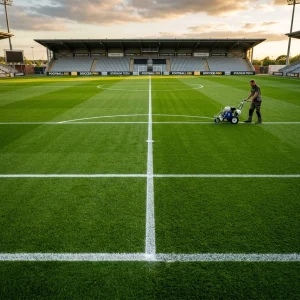Adult Football Pitch Lines: How Many Straight Lines?