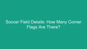 Soccer Field Details: How Many Corner Flags Are There?