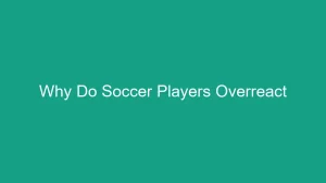 Why Do Soccer Players Overreact: Theatrics in the Game