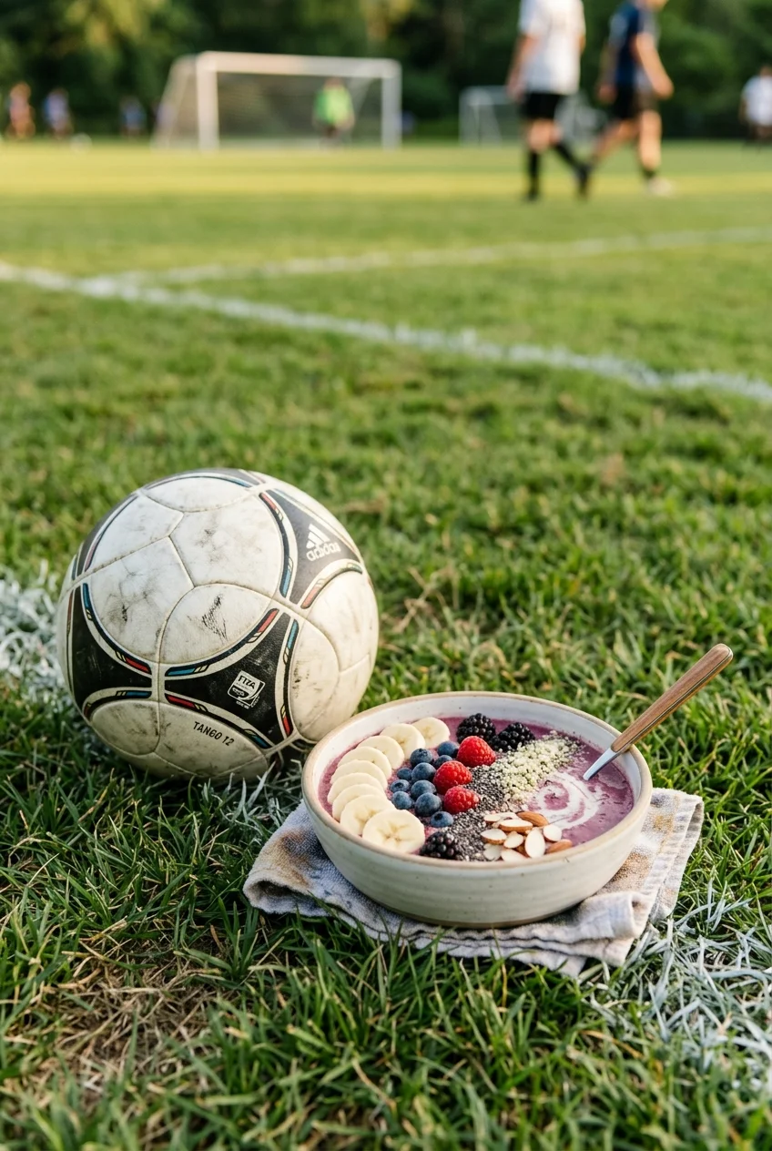 Post-Match Muscle Recovery Protocol: 10 Steps to Zero Soreness 4 Post-Match Muscle Recovery Protocol - 3:1 Carbohydrate-to-Protein Anabolic Window Refueling (AI Generated Image)