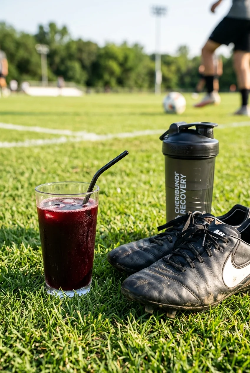 Post-Match Muscle Recovery Protocol: 10 Steps to Zero Soreness 7 Post-Match Muscle Recovery Protocol - Tart Cherry Juice Concentrate Dosing for Delayed Soreness (AI Generated Image)