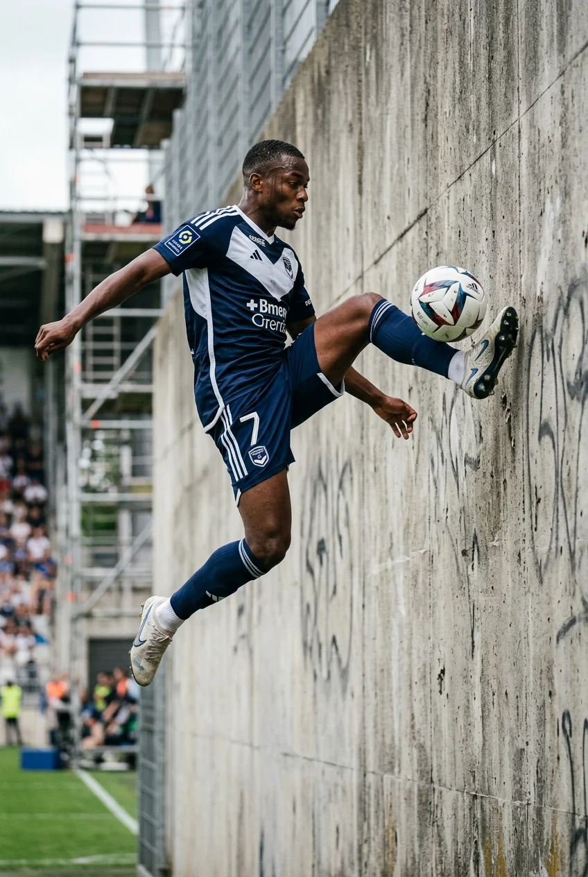 The 14-Day Solo Wall Passing Routine: Elite First Touch Protocol 6 The 14-Day Solo Wall Passing Routine - Aerial Cushion & Half-Volley Wall Rebounds drill (AI Generated Image)