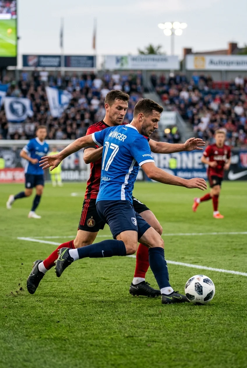 What College Scouts Look For in Wingers: 10-Point Checklist 10 What College Scouts Look For in Wingers (Checklist) - First Touch Under Pressure & Half-Turn Receiving Mechanics (AI Generated Image)